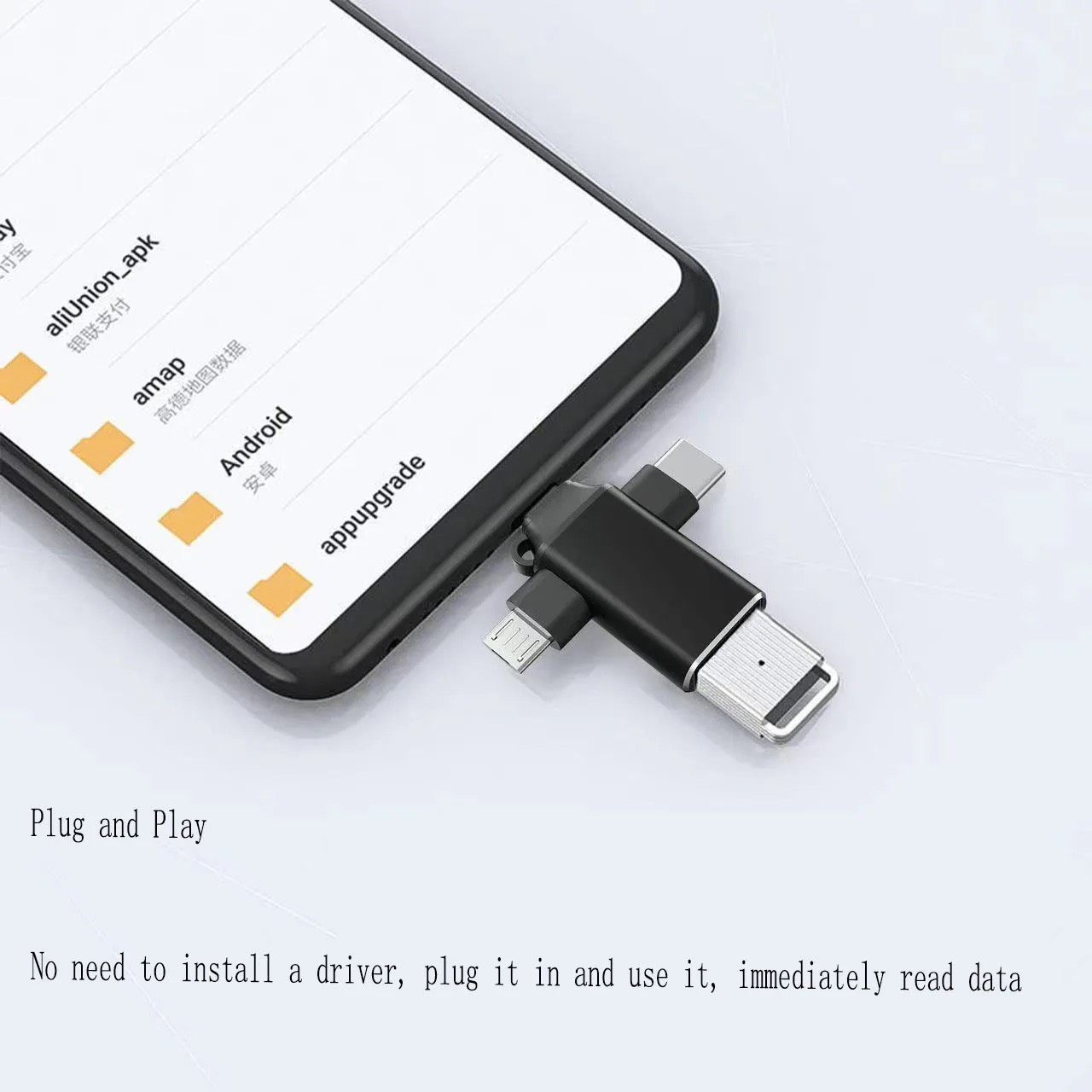 OTG đa năng ( Micro + Lighning + Type C ra USB ) 