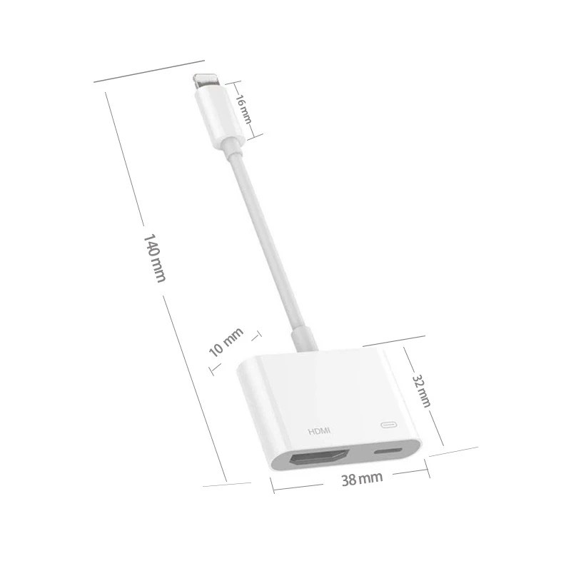 Rắc chuyển Lightning ra HDMI + Lightning 